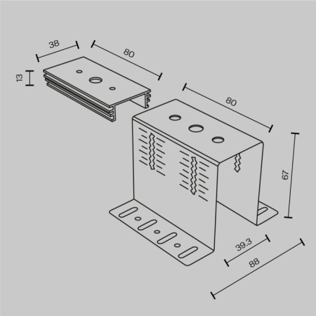 Gravity TRX010-41 brackets adjustable for the overhead tire-5