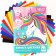 Complexed paper, A4, 10 sheets, 10 colors, coated, one -sided, in a folder, 80 g/m², Minnie Mouse and a unicorn