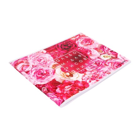 Album for drawing A4, 40 sheets on the "Rose" paper clip, covered cardboard, block 100 g/m²-1