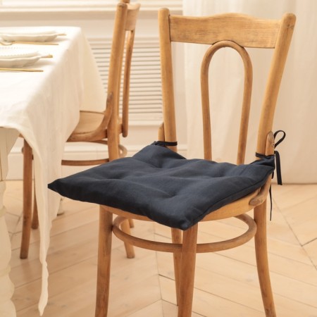 Siddle on the chair Ethel Minimalist Design 42x42 cm, cell, 100% Len 415 g/m2-5