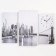 Carty clock is wall-mounted, modular "bridge", silent, 60 x 80 cm, triptych