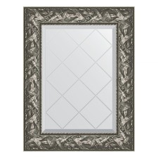Mirror with engraving in the baguette frame, Byzantium silver 99 mm, 59x76 cm