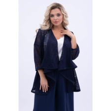 Cardigan female, size 52, blue color