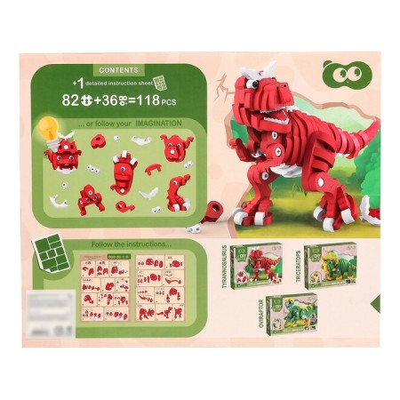 Designer "Tyranosavr", soft, EVA material, 118 details-5