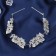 Hair accessory "Leon" petals, 26 cm, silver