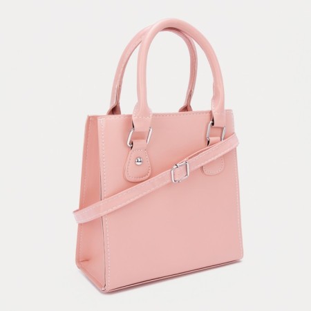 Bag Female Tout with zipper, pink color-1
