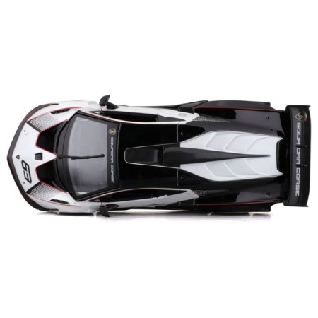 Racing machine BBURAGO LAMBORGHINI Essenza SCV12, DIE-CAST, 1:24, Black and white color-4
