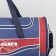 Sports bag with lightning, 3 outer pockets, blue/red color
