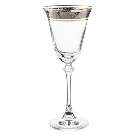 A set of glasses for the white wine asio, decor “Panto Platinum, Gold Gold”, 185 ml x 6 pcs.