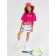 T -shirt for girls, height 134 cm, fuchsia color
