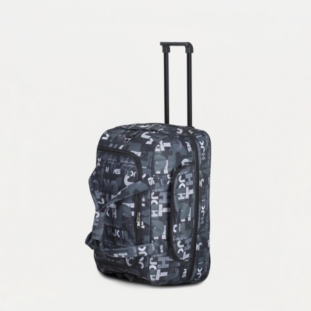 Road bag on wheels, a lightning department, with an increase, an outer pocket, black color-1