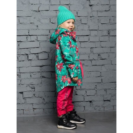Vetrovka for girls, height 98 cm, emerald color-4