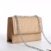 Women's bag on the valve, 22x15x6 cm, beige color