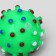 Toy squirrel "bacterium" for dogs, 6.3 cm, green