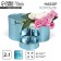 A set of boxes 2 in 1 round, gift packaging, “plain”, blue metallic, 12 x 12, 15 x 15 cm