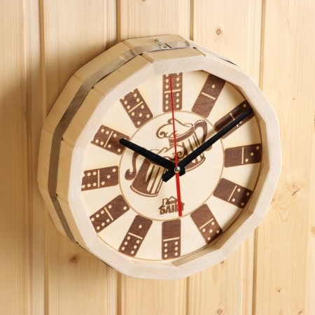Domino-Brown Clock Small Light (27 cm)-1