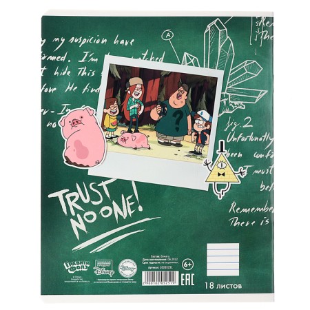 Notebook in a line of 18 sheets, 5 types of mix, cover coated cardboard, gravity farz-7