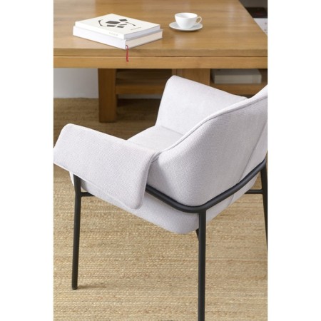 Aline chair, 550 × 700 × 830 mm, Shenill, light gray color-16