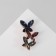 Brooch "Butterflies", colored in coffee gold