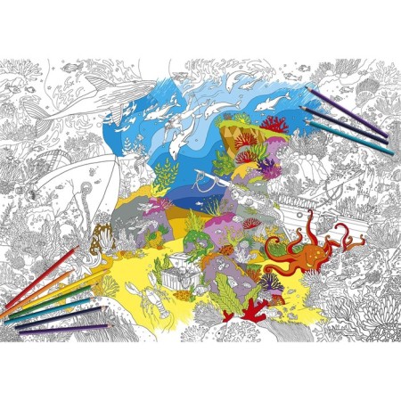 Poster coloring "Underwater World", a1-1