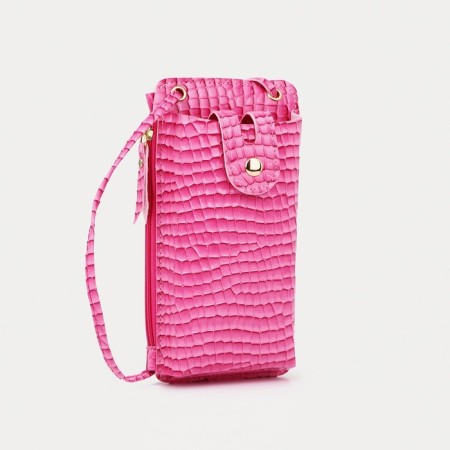 Baby bag on magnet, long belt, pink color
