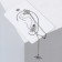 Earring "Kaff" Northern Star with a chain, white color in silver