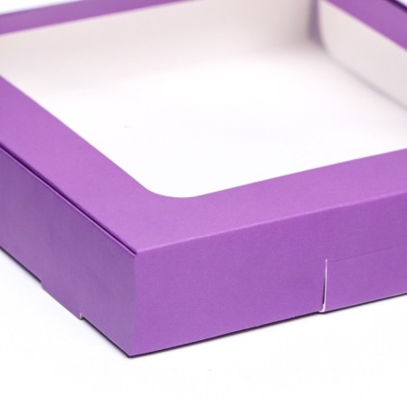 Self -charged box with a lilac window, 16 x 16 x 3 cm-2