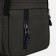 Male sling bag from textiles, headphones, green color