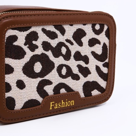 Cross-Bodi Bag on a zipper, brown color-3