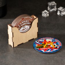 A set of stands for glasses in the holder, 6 pieces, 