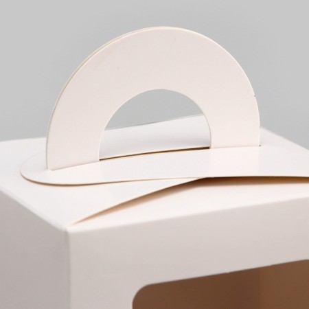 Packaging for one cupcake, white, 9.2 x 9.2 x 11.1 cm-2
