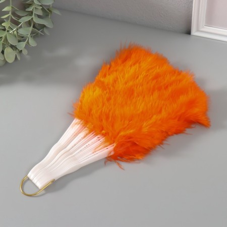 Fan plastic, feather "orange" h = 26 cm 25 blades 3x50x26 cm-2