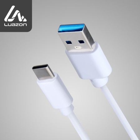 Luazon, Type -C - USB, 1 A, 2 m, white cable