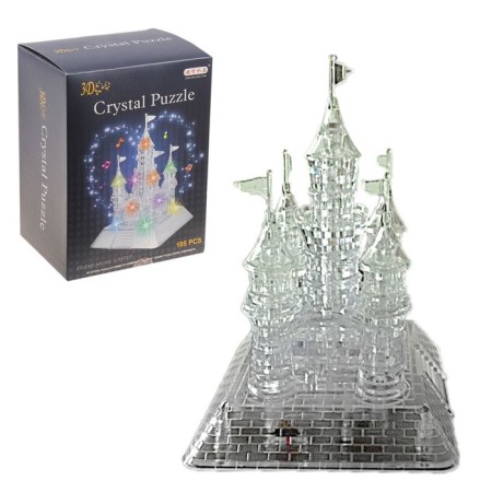 Puzzle 3D crystalline, “Fairytale Castle”, 105 parts, light and sound effects, works from batteries