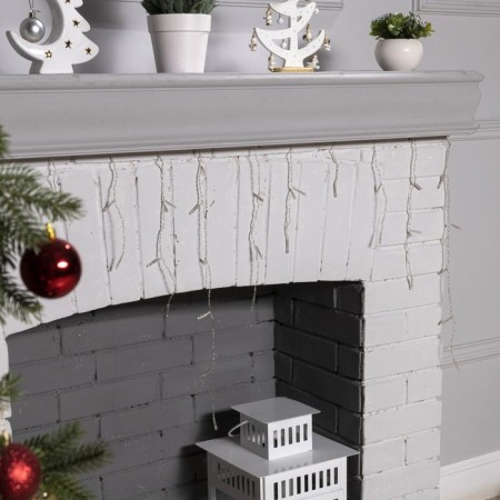 Garland "fringe" 3 × 0.5 m, IP20, transparent thread, 80 LED, glow of multi, 8 modes, 220 V-3
