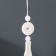 Textile suspension, plastic "Jade pendant" white 1x2.5x12.5 cm
