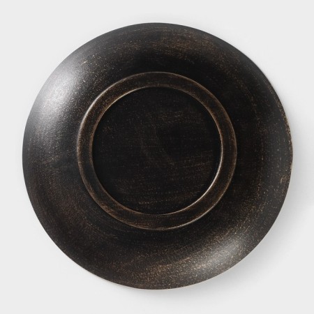Fruit dish of Dolyana "Rose", 29.5 × 3.5 cm, gold color with green-3