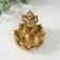 Polystone candlestick for 1 candle "Ganesha in the lotus" gold 9x8.2x7 cm