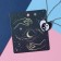 Kulons on the detonated card "Demetrons" heart yin-yang, black and white color in silver, 45 cm