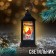 Lamp "Happy New Year", black, 12.5 x 5.7 cm