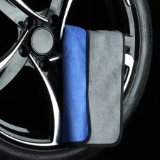 A car for washing a car, Cartage, microfiber, 350 g/m², 30 × 40 cm, blue-gray