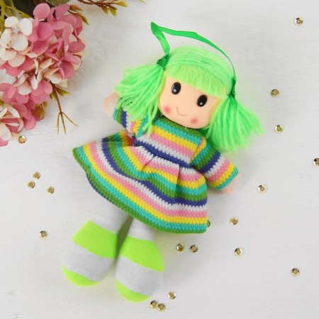 Soft toy "Doll", in a knitted dress, color mix-1