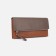 Women's wallet on magnets, red/brown color
