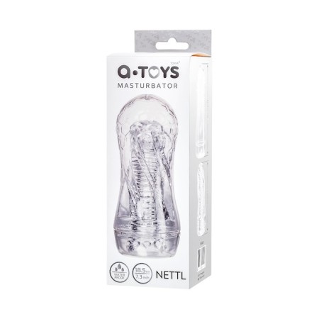 Masturbator A-Toys Nettl, ABS plastic, transparent 18.5 cm-9