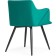 Stool on a metal frame Edgell Metal/fabric, black/green 53x53x86 cm