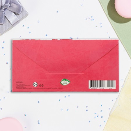 Money envelope "Universal" flowers, 16.5 x 8.5 cm-2