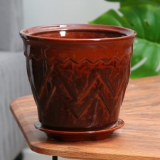Pot of the Flower Generals No. 2, brown 2.8 liters