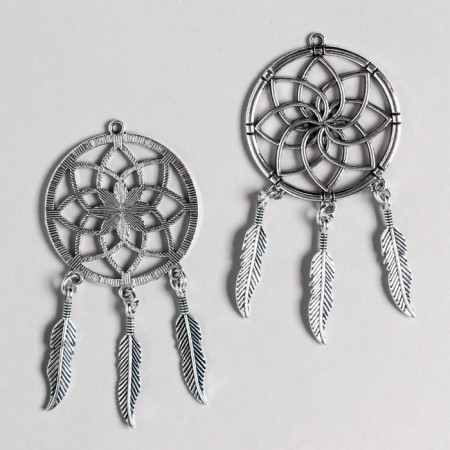 Decor Metal for creativity "Dream Catcher" (A41152) 7x3.5 cm