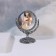 The mirror is desktop, bilateral, with an increase, D mirror surface 9.7 cm, silver color