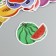 Plastic stickers "Fruit" set 60 pcs 10x12 cm